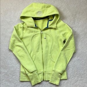 Lululemon - Lime Green Scuba Hoodie - Size 6